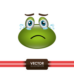 frog emoticon design 