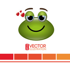 frog emoticon design 