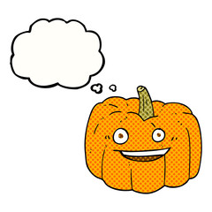 thought bubble cartoon halloween pumpkin