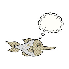 thought bubble cartoon swordfish