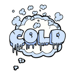 thought bubble cartoon cold text symbol