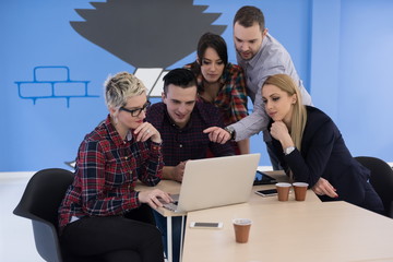 Fototapeta premium startup business team on meeting at modern office