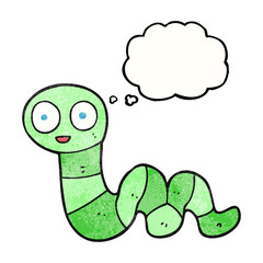 thought bubble textured cartoon snake