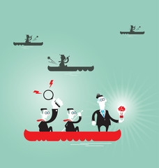Business team - Illustration of team of businessman