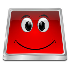 Fototapeta premium Button with smiling face