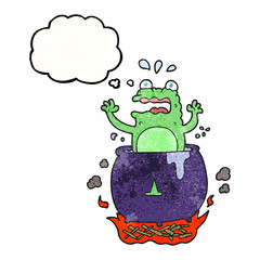 thought bubble textured cartoon funny halloween toad