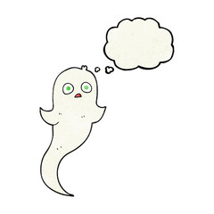 thought bubble textured cartoon halloween ghost