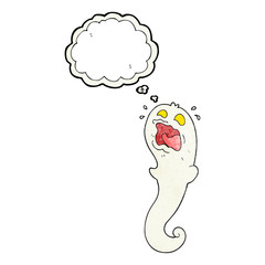 thought bubble textured cartoon halloween ghost