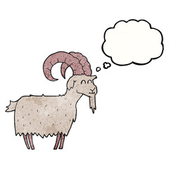 thought bubble textured cartoon goat