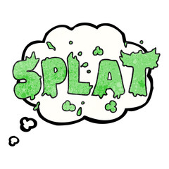 thought bubble textured cartoon splat