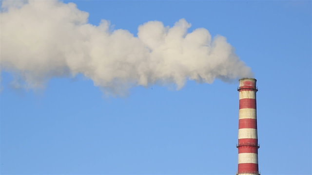 Industrial chimney for population heating during wintertime