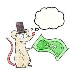 thought bubble textured cartoon rich mouse