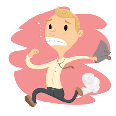 Businessman in hurry