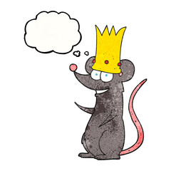thought bubble textured cartoon king rat
