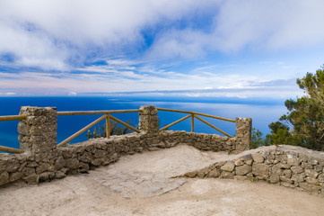 Fototapeta na wymiar Sky and ocean view from Mirador Cabezo del Tejo