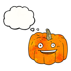 thought bubble textured cartoon halloween pumpkin