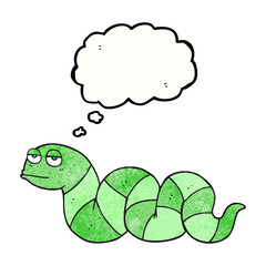 thought bubble textured cartoon bored snake