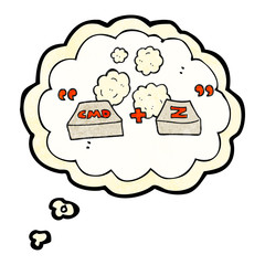 thought bubble textured cartoon command Z function