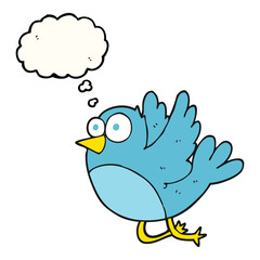 thought bubble cartoon bird