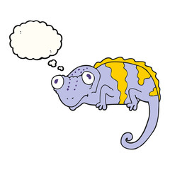 thought bubble cartoon chameleon