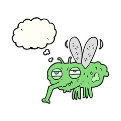 thought bubble cartoon fly