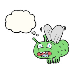 thought bubble cartoon fly