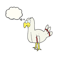 thought bubble cartoon bird