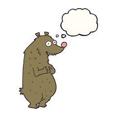 thought bubble cartoon bear