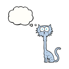thought bubble cartoon cat