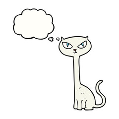 thought bubble cartoon cat
