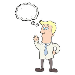 thought bubble cartoon businessman