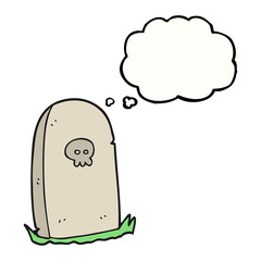 thought bubble cartoon grave
