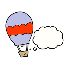 thought bubble cartoon hot air balloon
