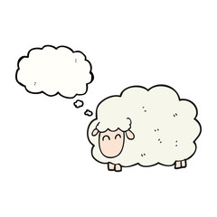 thought bubble cartoon sheep