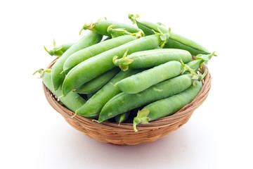 Bunch of biologic delicious green peas