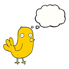 thought bubble cartoon bird