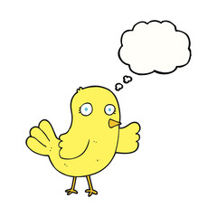 thought bubble cartoon bird