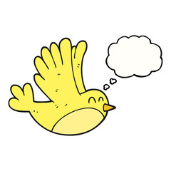 thought bubble cartoon bird