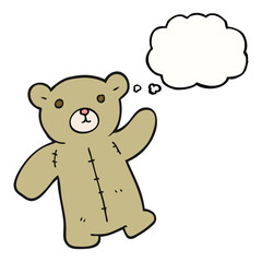 thought bubble cartoon teddy bear