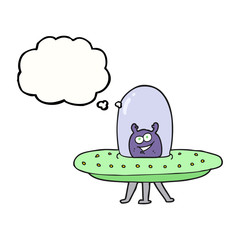 thought bubble cartoon space alien