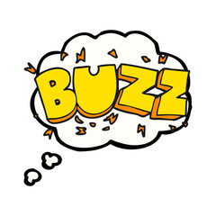 thought bubble cartoon buzz symbol