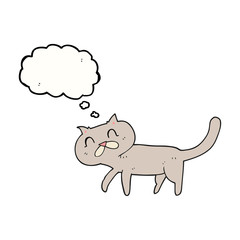 thought bubble cartoon cat