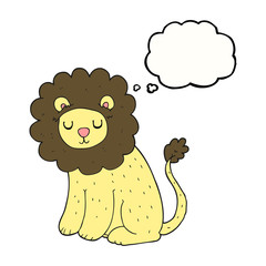 thought bubble cartoon cute lion