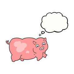 thought bubble cartoon pig