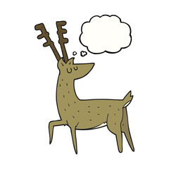thought bubble cartoon stag
