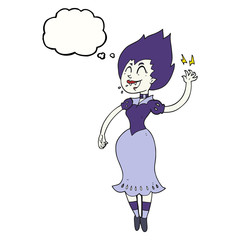 thought bubble cartoon vampire girl