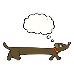 thought bubble cartoon dachshund