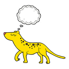 thought bubble cartoon leopard