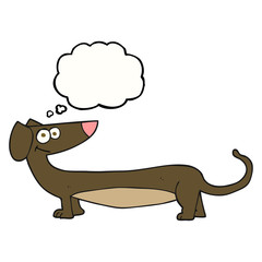 thought bubble cartoon dachshund