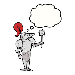 thought bubble cartoon medieval knight